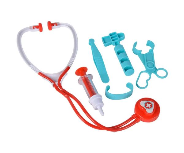 Geanta medicului cu stetoscop in două variante, 7 bucăți - Simba Toys