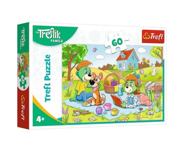 Aventurile familiei Treflik - puzzle de 60 de piese - Trefl