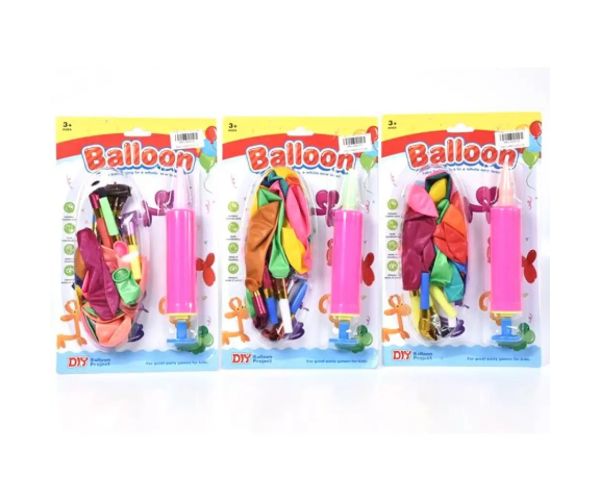 Party set baloane cu pompă și accesoriu