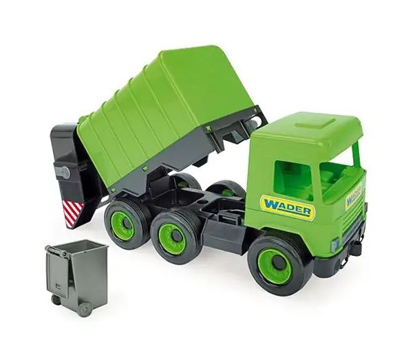 Middle Truck: Maşină de gunoi 43 cm verde - Wader