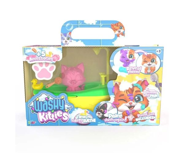 Washy Friends: Color Reveal Pisicuțe de baie cu cadă și accesorii - Szörmi