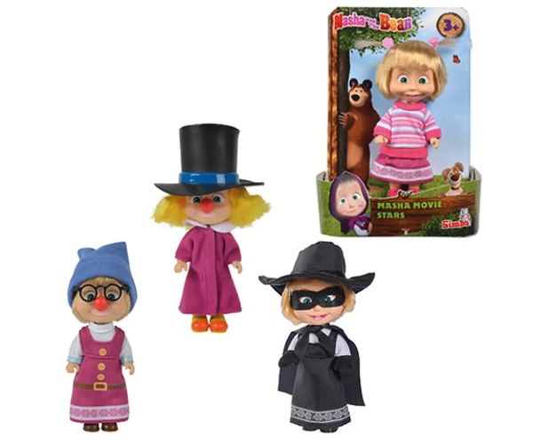 Masha și ursulețul: Masha cinema star păpușă 4 variante - Simba Toys