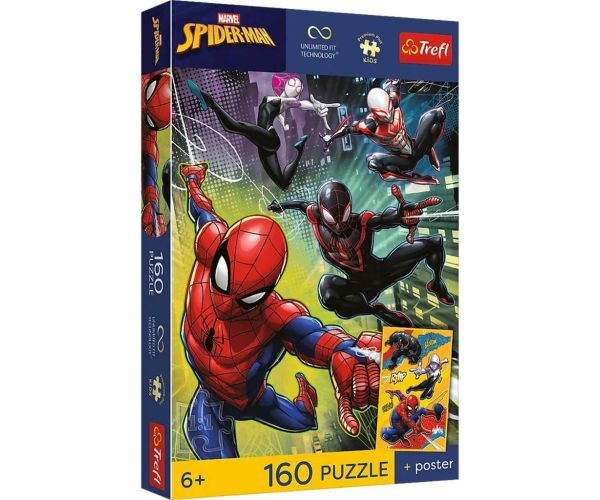Marvel Spider-Man 160 de piese UFT puzzle cu poster - Trefl