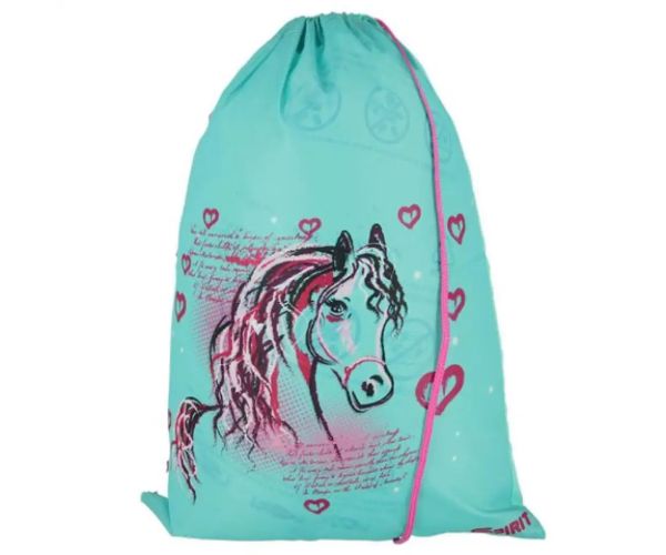Spirit: Cai albastru-pink set rucsac 5 bucăți cu accesorii și lumini LED