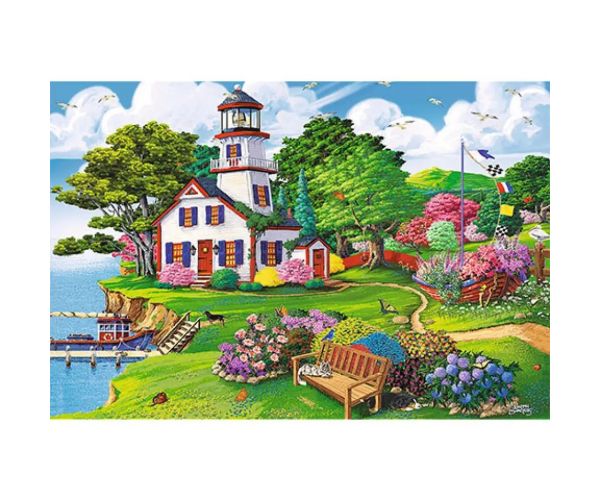 Wood Craft: Port de vară lemn puzzle 500+1 bucăți - Trefl