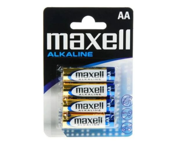 Maxell: Baterie de creion alcalină 1.5V AA LR6 4 bucăţi în pachet blister