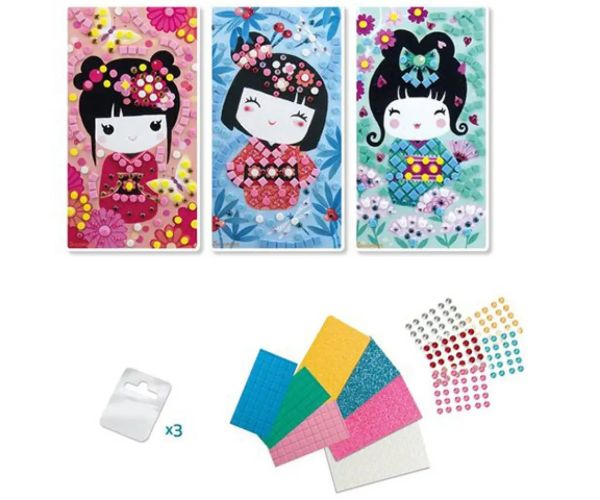 StickN Fun set de făcut poză mozaic - Kokeshi