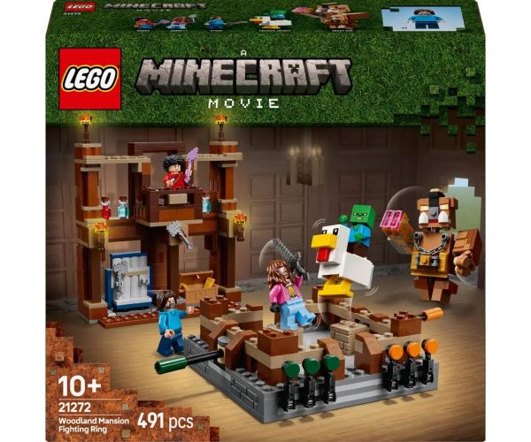 LEGO® Minecraft: Arenă de luptă lângă casa din pădure (21272)