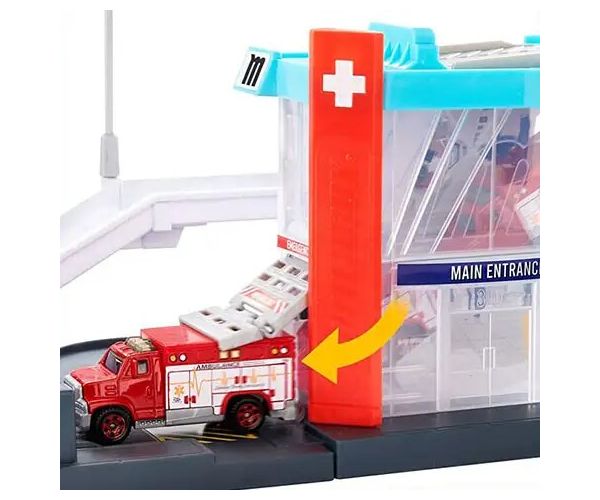 Matchbox: Action Drivers Elicopter stație de salvare set de joacă - Mattel