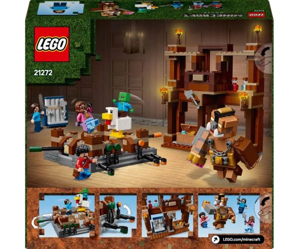 LEGO® Minecraft: Arenă de luptă lângă casa din pădure (21272)