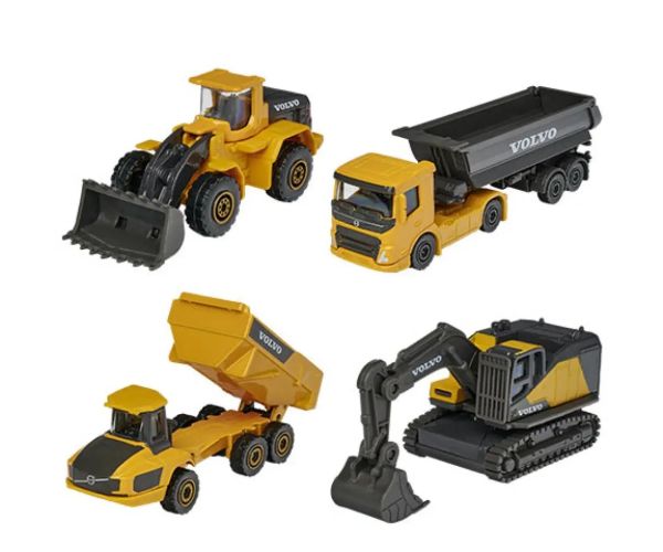 Majorette - Volvo Edition utilaje de construcții set de 4 bucăți - Simba Toys