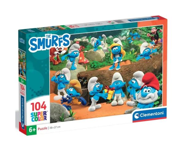 Smurfs distracție în pădure 104bucăți supercolor puzzle - Clementoni