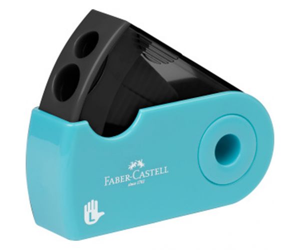 Faber-Castell: Ascuțitoare dublă Sleeve, culoare turcoaz