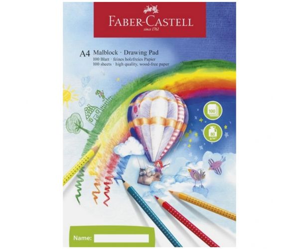 Faber-Castell: Caiet de desen format A4, 100 file, 80g