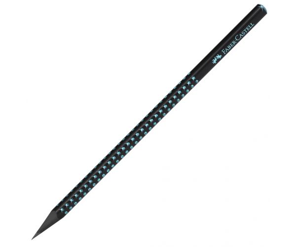 Faber-Castell: Creion grafit Sparkle negru-albastru ocean