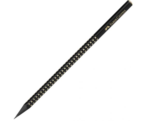 Faber-Castell: Creion grafit Sparkle negru-auriu B