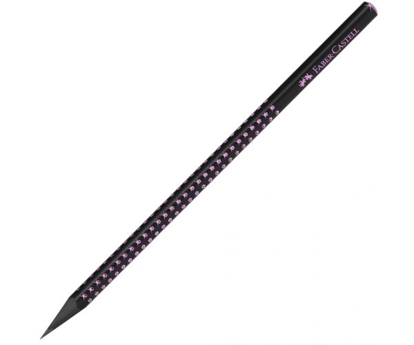 Faber-Castell: Creion grafit Sparkle negru-roz B