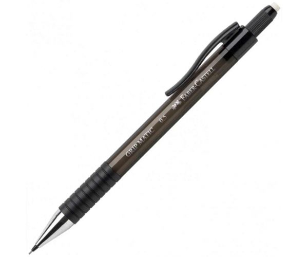 Faber-Castell: Creion mecanic Grip Matic cu mină de grafit de 0,5mm în culoare neagră