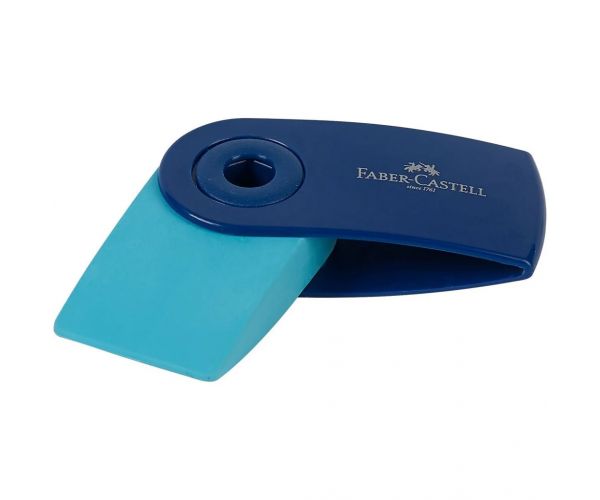 Faber-Castell: Radieră Sleeve mini cu husă, în culori la modă, 1 bucată