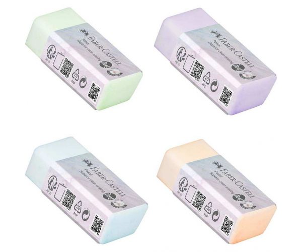 Faber-Castell: Radieră fără resturi în culori pastelate, 1 buc.