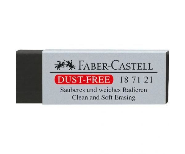 Faber-Castell: Radieră mare din vinil fără resturi, de culoare neagră