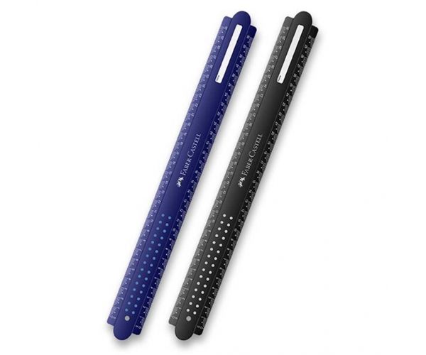 Faber-Castell: Riglă flexibilă cu buline de 30 cm în diverse culori.