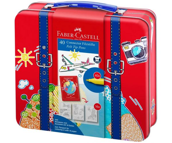 Faber Castell: Connector filctoll készlet 40db-os kis bőröndben