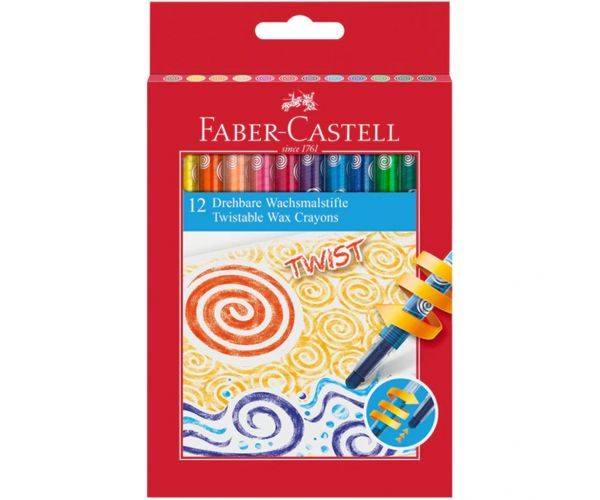 Faber-Castell: Set de creioane cerate Twist, 12 bucăți