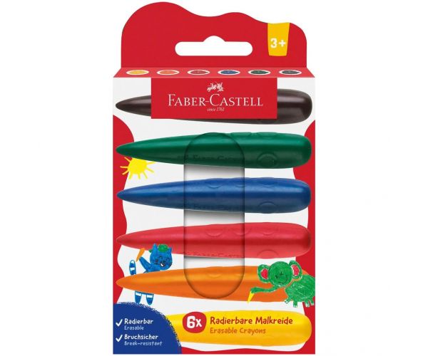 Faber-Castell: Set de creioane cerate în formă de picătură, 6 bucăți