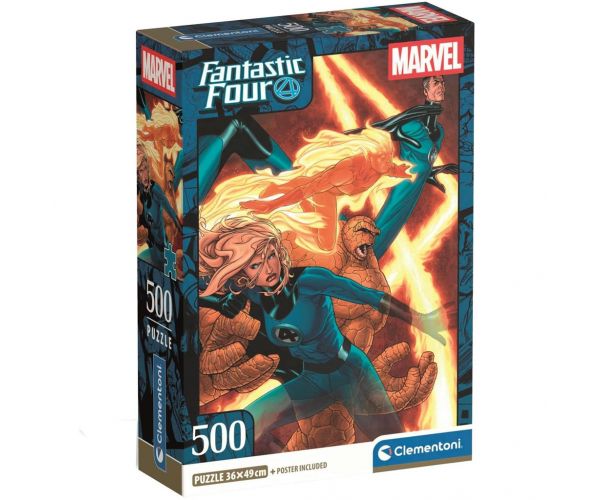 Fantasticii Patru puzzle de 500 de piese - Clementoni