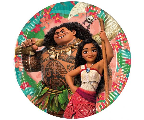 Farfurii de hârtie Disney+Prințese Vaiana 2 set de 8 bucăți 20cm
