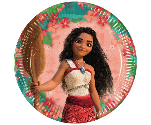 Disney Hercegnők Vaiana 2 papírtányér 8db-os szett 23cm