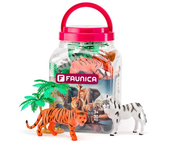 Faunica: Set de joacă cu animale sălbatice în găleată - Woodyland