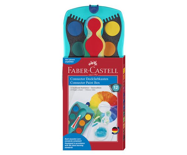 Faber-Castell: Acuarele 12 culori set turcoaz