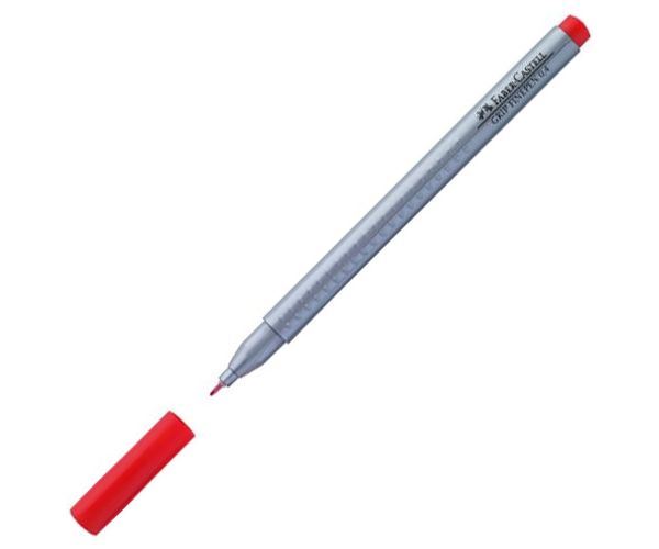 Faber-Castell: Grip Finepen 0,4mm roşu