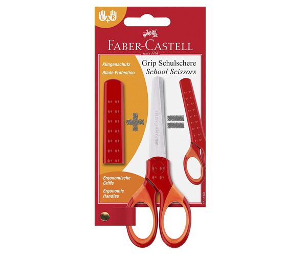 Faber-Castell: Grip iskolai olló piros
