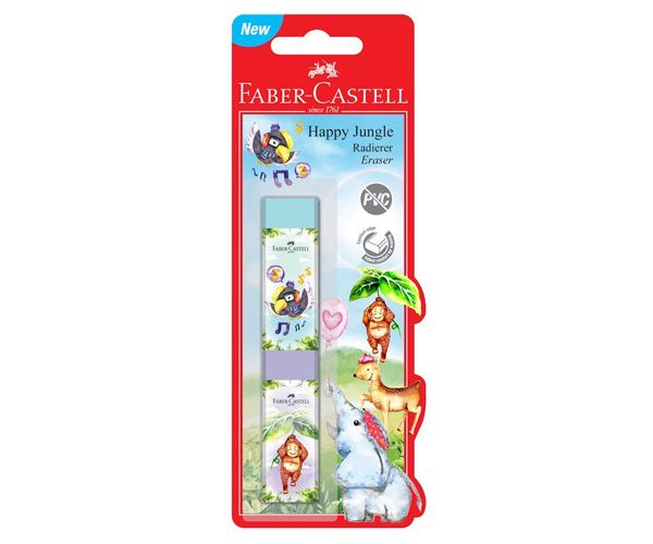 Faber-Castell: Junglă haioasă radieră fără PVC set 2 bucăți