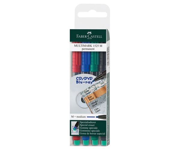 Faber-Castell: Multimark alkoholos filc M 1mm-es 4db-os készlet