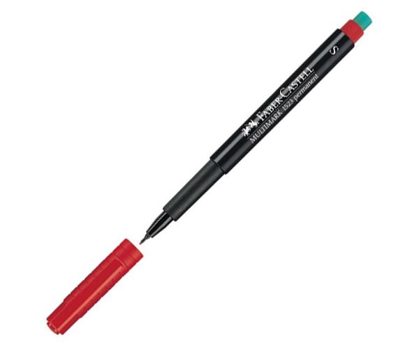 Faber-Castell: Multimark marker cu alcool S 0,4mm roşu