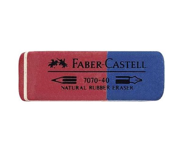 Faber-Castell: Kaucsuk radír kék/piros ceruzához és tollhoz