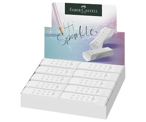 Faber-Castell: RollOn Sparkle Radieră albă fără PVC 1 bucată