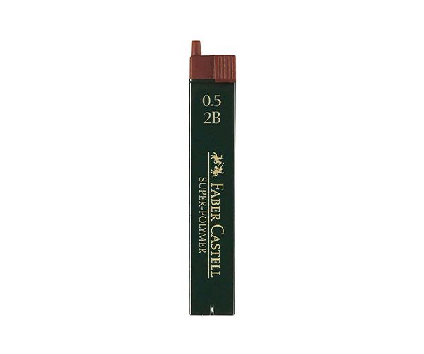 Faber-Castell: Super Polymer mină 0,5mm 12 bucăţi 2B