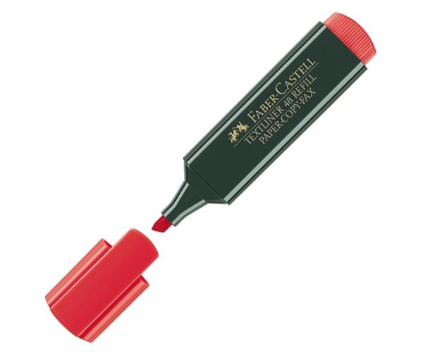 Faber-Castell: Textliner 1548 de culoarea roşie
