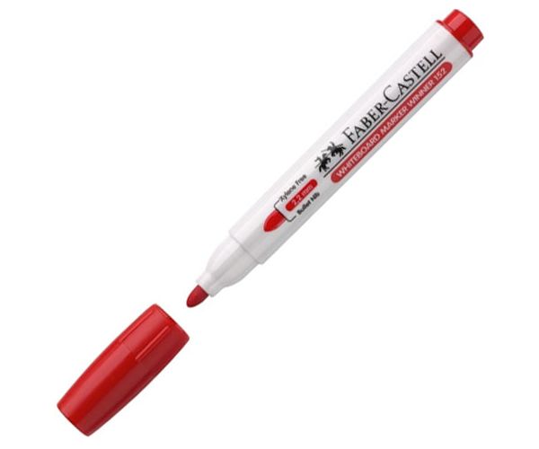 Faber-Castell: Winner marker pentru tabla de culoarea rosie