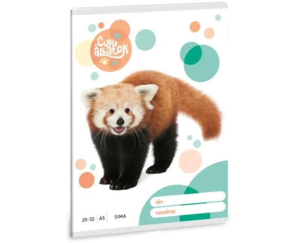 Ars Una: Animale Simpatice - Panda roșu caiet simplu A5 20-32