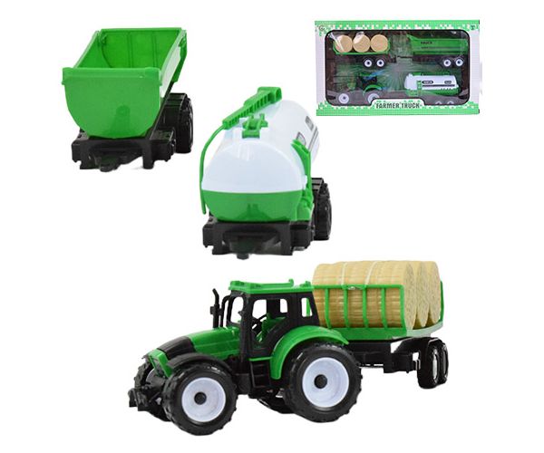 Farmer Truck: Set tractor agricol cu ​​remorci 28cm