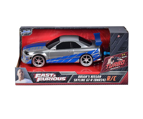 Fast & Furious: RC Brian's Nissan Skyline GT-R (BNR35) mașină cu telecomandă 1/24 - Simba Toys
