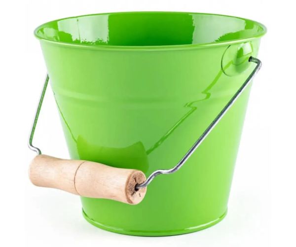 Găleată din metal retro verde - Woodyland