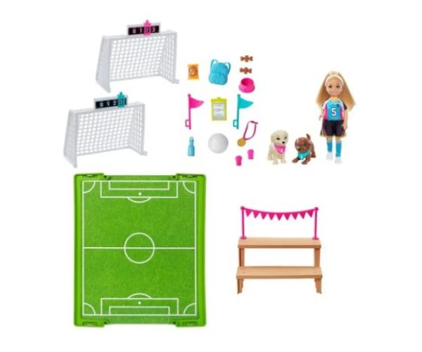 Barbie Dreamhouse Adventures: Chelsea set de joacă fotbal - Mattel