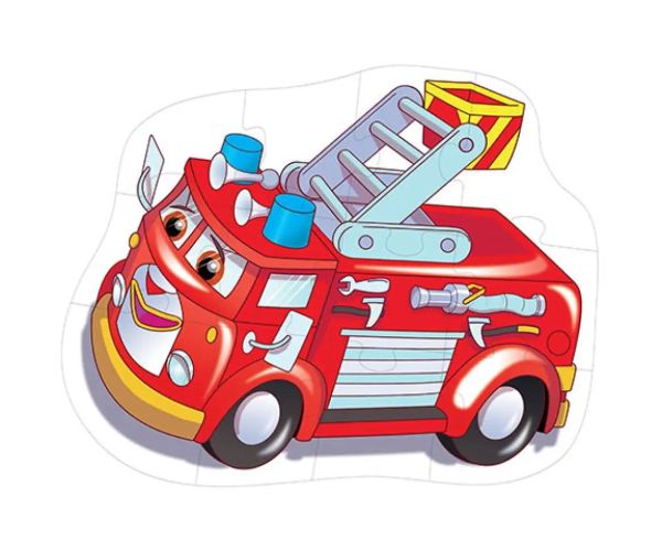 Mașină de pompieri puzzle uriaș de podea 12 bucăți